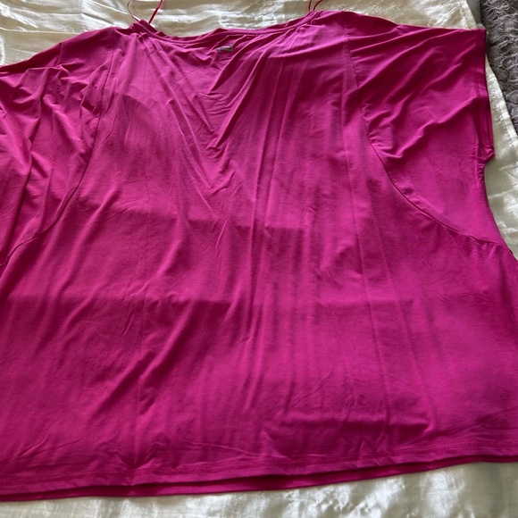 T-SHIRT, NEON PINK, SIZE 4X, PRINTED WITH "NOLA", by NOLA for ADDITION ELLE, - Picture 3 of 6